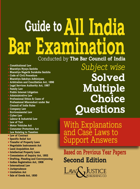 All India Bar Exam Guide | AIBE Solved MCQs with Case Laws (2nd Ed.)