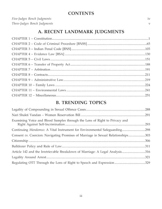 Recent Landmarks Judgements and Trending Topics (Subject Wise as well as Topic Wise) | Singhal Law Publications