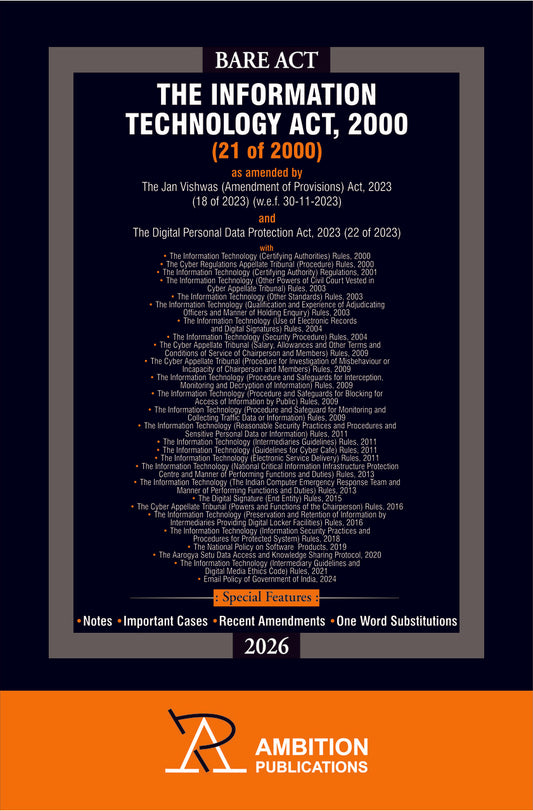 The Information Technology Act, 2000 (Latest Edition 2026) | Ambition