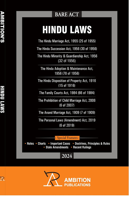 Hindu Laws 2024 (Bare Acts) (Latest Edition) | Ambition Publications