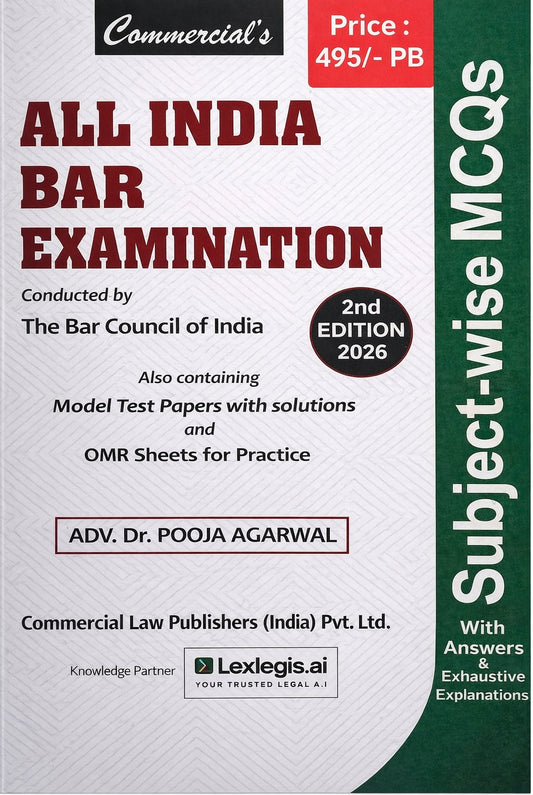All India Bar Examination Guide | 2026 | Subject-Wise MCQs with Model Test Papers & OMR Sheets | Commercial