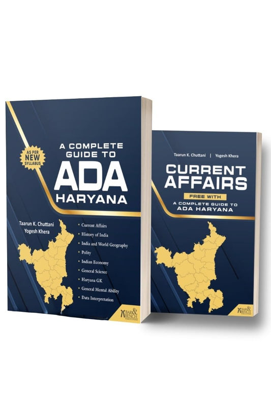 Complete Guide to ADA Haryana Exam with Current Affairs Book - A Comprehensive Study Material | Bar & Bench Publications