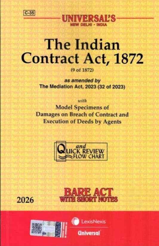 Universal's The Indian Contract Act, 1872 | 2026| Lexis Nexis