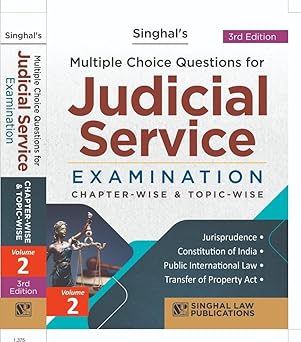 Volume 2 MCQ's for Judicial Service Examination Chapter-Wise & Topic-Wise | Singhal Law Publications
