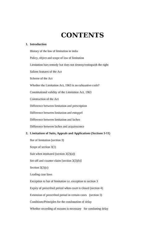 Law of Limitation (Based on new syllabus) |Singhal Law Publications