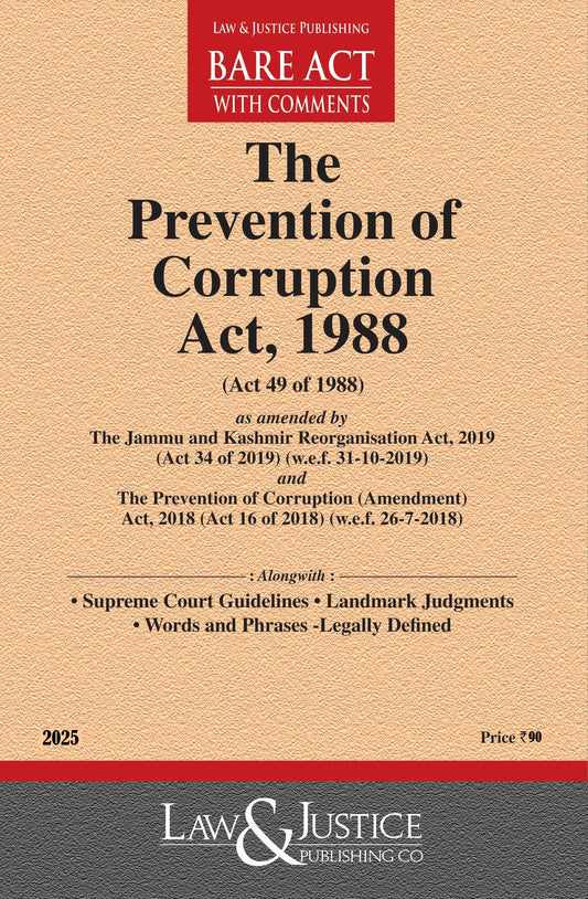 Prevention of Corruption Act, 1988 (as amended by Act 34 of 2019)