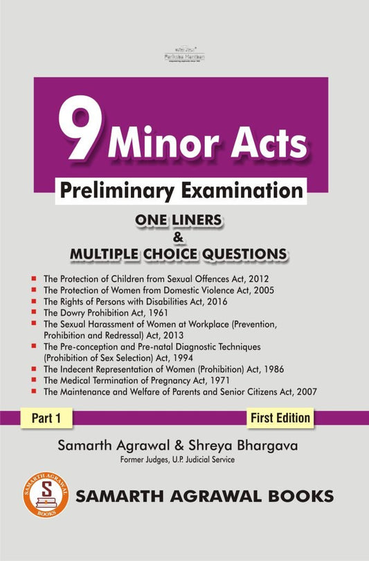 9 Minor Acts- Preliminary Examinations | Samarth Agrawal Books LLP