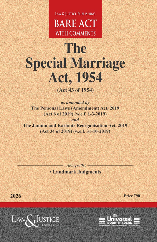Special Marriage Act, 1954 (as amended by Act 6 of 2019 and 34 of 2019)
