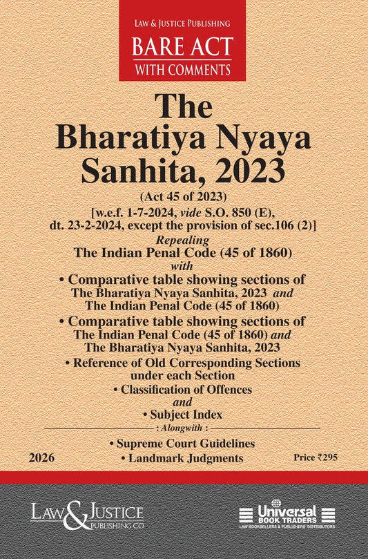 Bharatiya Nyaya Sanhita, 2023 Bare Act | Law and Justice
