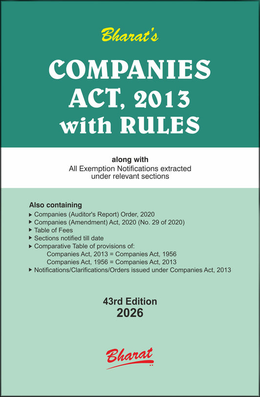 COMPANIES ACT, 2013 with RULES (Pkt edn.) | Bharat's