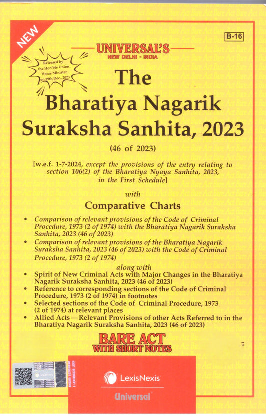 Universal's Bhartiya Nagarik Suraksha Sanhita BNSS Bare act