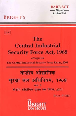 The Central Industrial Security Force Act, 1968 (Diglot) [English/Hindi] [Bare Act]