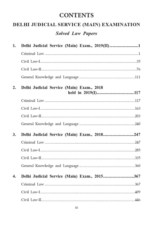 Solved Law Papers of Delhi Judicial Service Mains Examinations from (2010-2023) | Singhal Law Publications