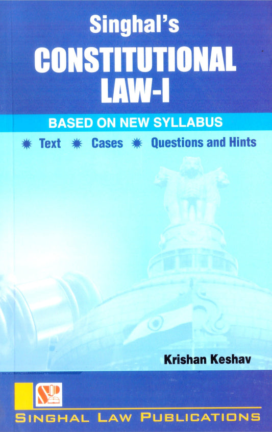 Book cover of 'Constitutional Law-I' by Krishan Keshav with blue and white design.