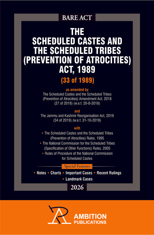 The Scheduled Castes and the Scheduled Tribes (Prevention of Atrocities) Act, 1989 (Bare Acts) | Ambition