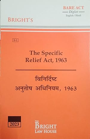 The Specific Relief Act, 1963 (Diglot) [English/Hindi] [Bare Act]
