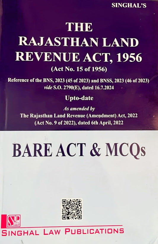 The Rajasthan Land Revenue Bare Act, 1956 | Singhal Law Publications