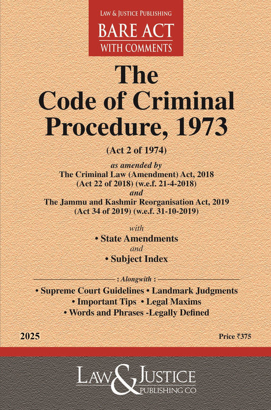 Code of Criminal Procedure, 1973 (as amended by Act 34 of 2019) with State Amendments and Subject Index