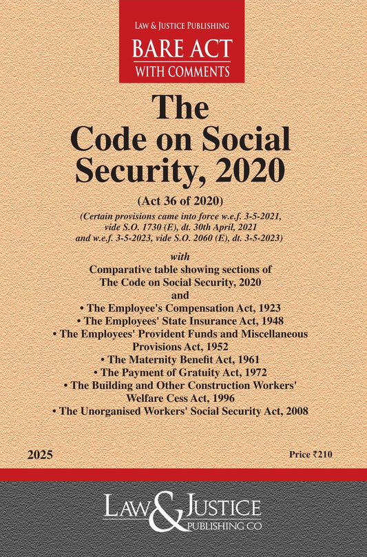 Code on Social Security, 2020 with Comparative Table