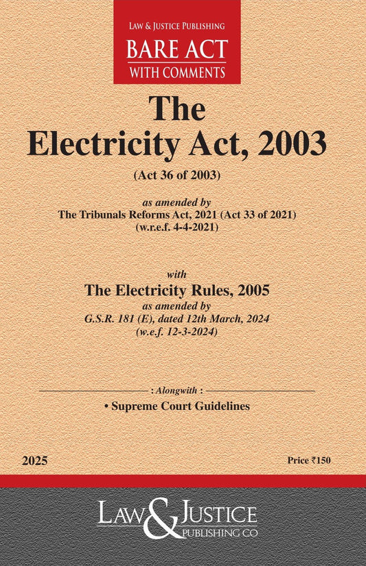 Electricity Act, 2003 (as amended by Act 33 of 2021) with Rules