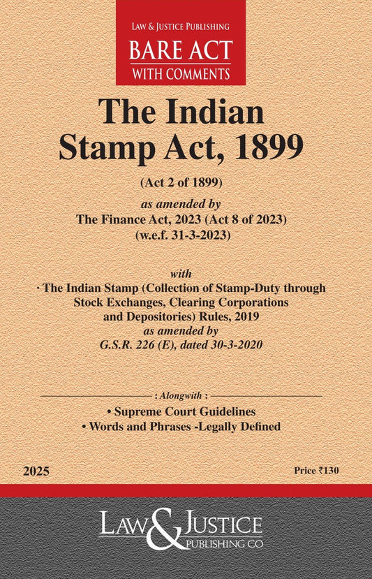 Stamp Act, 1899 (as amended by Act 8 of 2023) with Rules