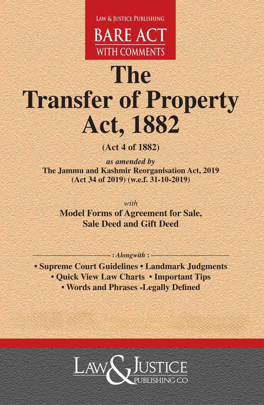 Transfer of Property Act, 1882 (as amended by Act 34 of 2019) with Model Forms | Law and justice