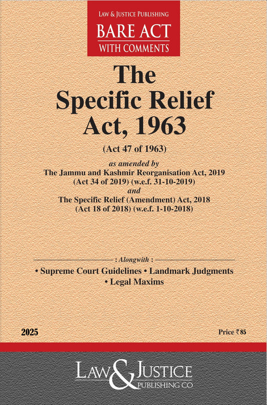 Specific Relief Act, 1963 (as amended by Act 34 of 2019)