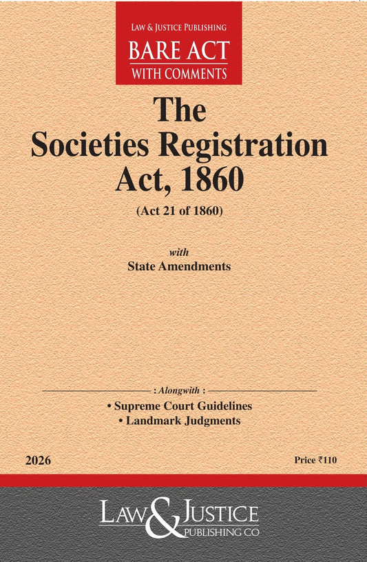 Societies Registration Act, 1860 with State Amendments