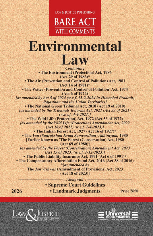 Environmental Law (Containing nine relevant Acts) Bare Act