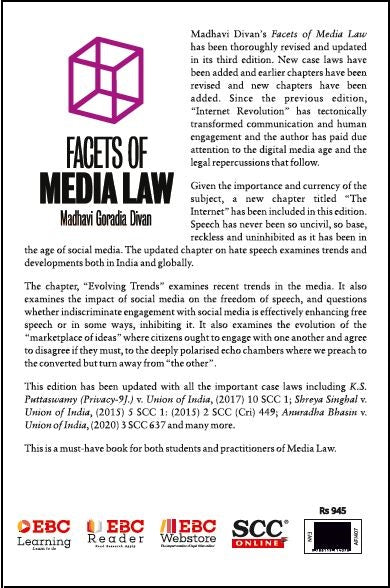 Madhavi Goradia Divan's Facets of Media Law by | EBC
