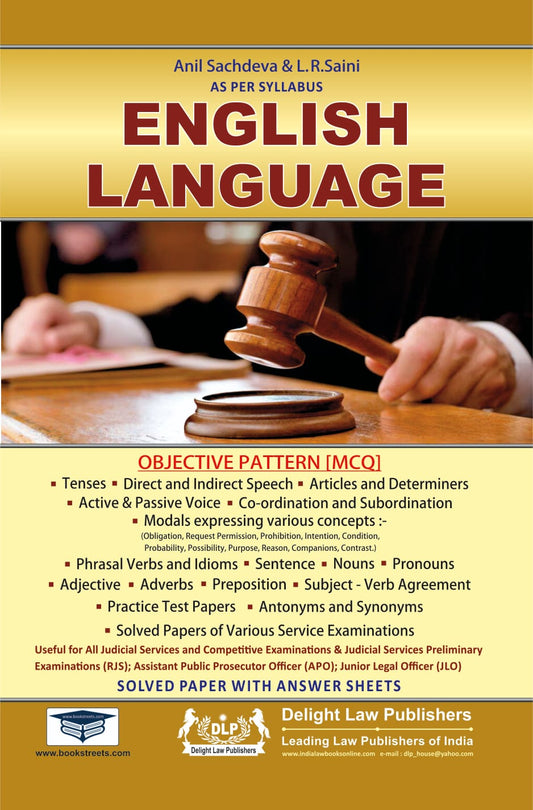 English Language MCQ for RJS, APO & JLO 2026 | Objective English for Judicial Services & Competitive Exams | Solved Papers | Global |
