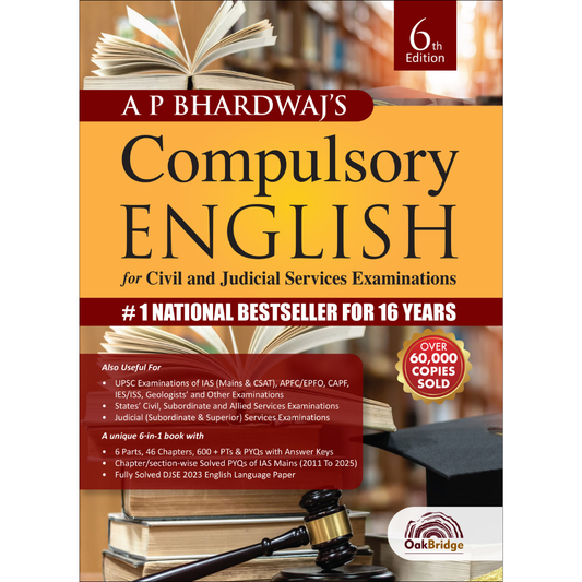 Compulsory English for IAS (Mains) Examination 6th Edition | A P Bhardwaj | Oakbridge